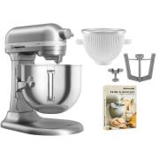 KitchenAid Artisan 5KSM70SHXE køkkenmaskine 6,6 liter + 5KSMICM Ice Cr...