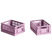 HAY Colour Crate opbevaringskasse mini dusty rose, 2 stk.