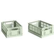 HAY Colour Crate opbevaringskasse mini mint, 2 stk.