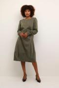 Culture Cuantoinett Dress Kvinde Burnt Olive Midi Kjoler Str L - hos M...