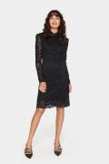 Saint Tropez Gannasz Dress Kvinde Black Midi Kjoler Str L - hos Magasi...