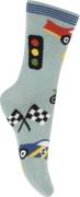 Melton Traffic jam Socks Str 27/30 - Blue Surf Strømper Bomuld hos Mag...