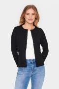 Saint Tropez Rneck Cardigan Kvinde Black Cardigans Regular Fit Str L -...