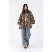 Lollys Laundry Lulull Jacket 3/4 Kvinde Leopard Print Overgangsjakker ...