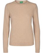 United Colors of Benetton Sweater L/S Kvinde Sand Sweaters Str L - hos...