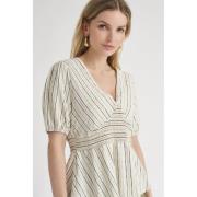 A-VIEW Lassie Blouse Kvinde Off White/black Stripe Kortærmede Bluser S...