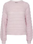 Pieces Pcjayda LS Oneck Knit Noos Kvinde Pink Lavender Sweaters Loose ...