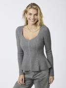 Neo Noir Sorene Knit Blouse Kvinde Dark Grey Melange Sweaters Str 40 -...