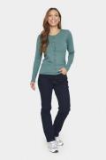 Saint Tropez A8661, Milasz Rneck Cardigan Kvinde Sagebrush Green Melan...