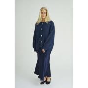 A-VIEW Patrisia Solid Knit Cardigan Kvinde Navy Langærmede Bluser Str ...