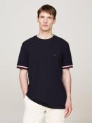 Tommy Hilfiger Global Stripe Cuff Pique TEE Mand Desert Sky Kortærmede...