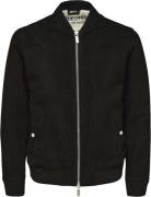 Selected Homme Slharchive Bomber Suede JKT Noos Mand Sort Overgangsjak...