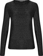 Soaked in Luxury Slskylara Round Neck LS Kvinde Black Langærmede T-shi...