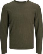 Jack & Jones Jjecooper Knit Crew Neck Noos Mand Olive Night Sweaters S...