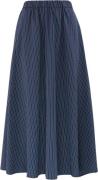 CONTINUE Harriet Skirt With Stripe Kvinde Navy Blue Stripe Maxi Nederd...