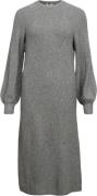 Object Objditte RE L/S Knit Midi Dress NOO Kvinde Medium Grey Melange ...