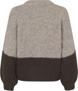 A-VIEW Patrisia new Block Knit Kvinde Brown/sand Sweaters Str XS - hos...