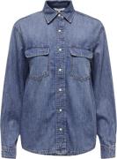 ONLY Onlsevigny LS DNM Shirt AKM Kvinde Dark Blue Denim Skjorter Loose...