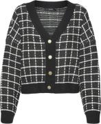 Vero Moda Vmkia LS Vneck Crop Cardigan CO BO Kvinde Black/w. Birch Car...