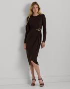 Lauren Ralph Lauren STR Matte Jerseylsl-dad Kvinde Circuit Brown Midi ...