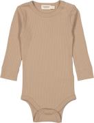 MarMar Copenhagen Plain Body LS Str 6M/68 - Cardamom Langærmede Bodies...