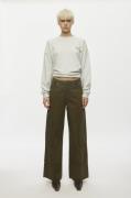 Oval Square Pete Pants Kvinde Dark Olive Bukser Str L - Bomuld hos Mag...