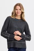 Fransa Frelise PU 1 Kvinde Charcoal Mix Sweaters Loose Fit Str L - hos...