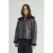 A-VIEW Alise Coat Kvinde Black/grey Overgangsjakker Str 40 - hos Magas...