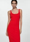 MANGO Mididress With Straps Kvinde Red Midi Kjoler Str L - hos Magasin