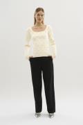 Karen by Simonsen Kbstine Oneck Kvinde Egret Sweaters Straight Fit Str...