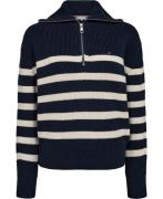 Tommy Hilfiger CO Cardi Stitch 1/2 ZIP LS SWT Kvinde Desert Sky/ivory ...