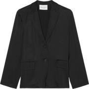 Marc O’Polo Blazer, Modern Sateen Style, Relaxe Kvinde Black Blazere S...