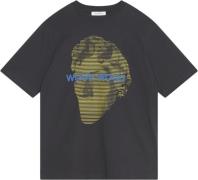 Wood Wood Wwhaider Striped Face Tshirt Gots Mand Anthracite Kortærmede...