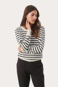 Part Two Gertiepw PU Kvinde Stripe, Navy Sweaters Relaxed Fit Str L - ...