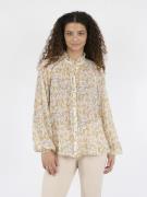 Neo Noir Sommie Field Blouse Kvinde Light Yellow Langærmede Bluser Str...