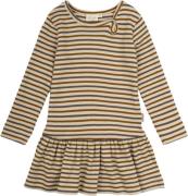 PETIT PIAO Dress L/S Modal Striped Str 80 cm - Chocolate Brown/g Kjole...