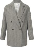 Nué Notes Tyler Blazer Kvinde Multi Grey Stripe Blazere Str 40 - hos M...