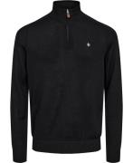 Morris Stockholm Merino John Zip Mand Black Sweaters Str L Merino - ho...