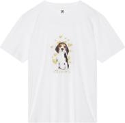 Wood Wood Wwace Cute Doggy Tshirt Mand White Kortærmede T-shirts Str L...