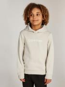 Calvin Klein Inst. Logo REG. Terry Hoodie Str 8 - Pelican Sweatshirts ...