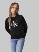 Calvin Klein CK Monogram Terry CN Str 8 - Ck Black Sweatshirts hos Mag...