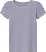 Name It Nmfkab SS TOP Noos Str 92 - Heirloom Lilac/melange Kortærmede ...