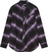 Wood Wood Wwnico Bias Flannel Shirt Mand Dark Purple Langærmede Skjort...