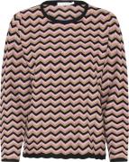 Micha Bbjumper_Bbautumnviscstripekni Kvinde Blk/rose Sweaters Str XXL ...