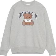 Wood Wood Wwnoel Bear Sweatshirt Mand Grey Melange Sweatshirts Str L -...