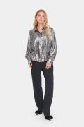 Saint Tropez Hamisz Shirt Kvinde Silver Skjorter Regular Fit Str L - h...