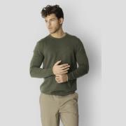 Clean Cut Copenhagen Merino Wool Crew Mand Army Melange Sweaters Str L...