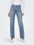 ONLY Onlriley Life EX HW STR DNM Dot353 Kvinde Blå Straight Jeans Str ...