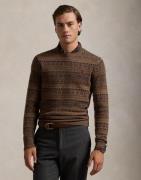 Polo Ralph Lauren 2/175 Wool Rws-lsl-plo Mand Camel Combo Sweaters Str...