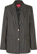 Cras Dianacras Blazer Kvinde Camel Pinstripe Blazere Str 40 - hos Maga...